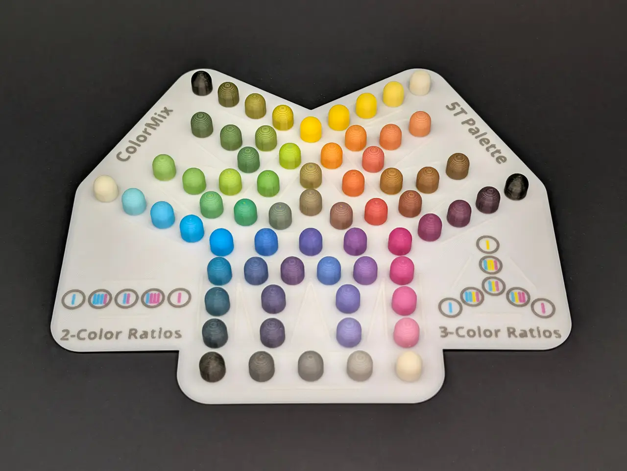 ColorMix 4, 5, and 8-Tool Color Sample Palettes — modelo 3D