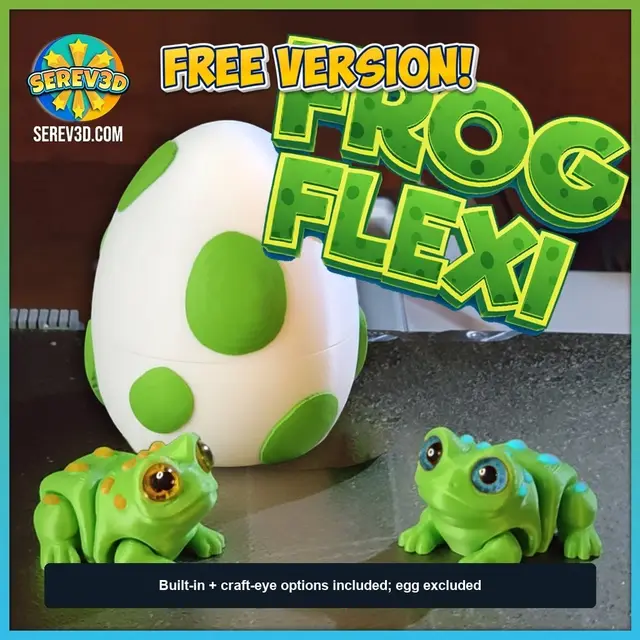 Frog Flexi Mini Fidget | Serev3D FREE Version — modelo 3D