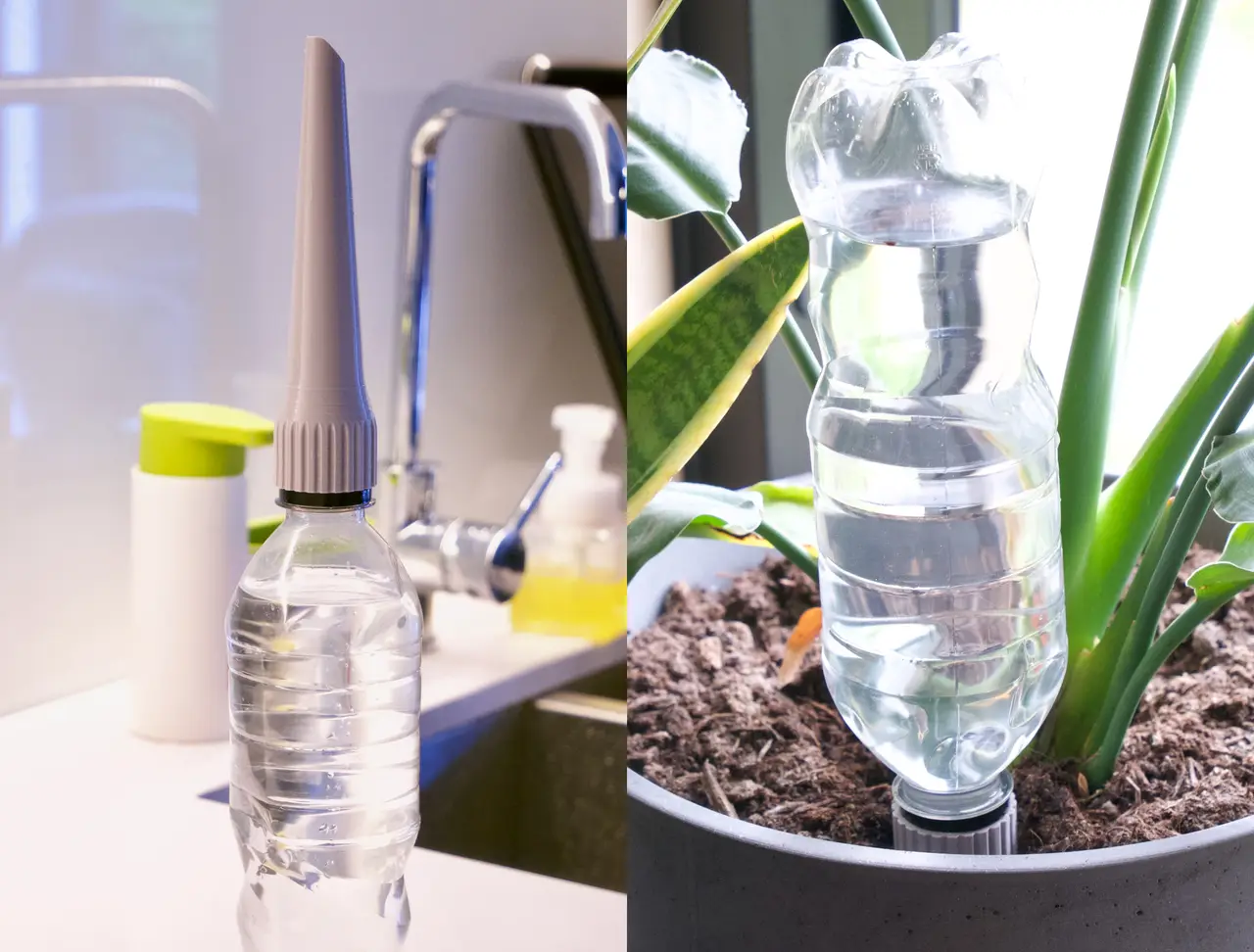PET Bottle Self-Watering Attachment - PET Bottle Upcycling — modelo 3D