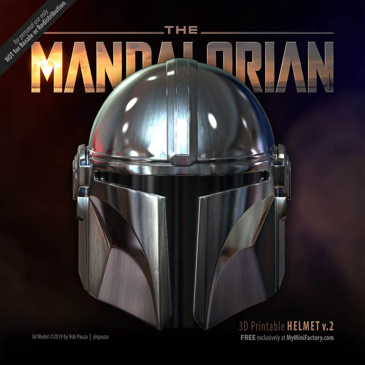 Mandalorian Helmet - v2 — modelo 3D