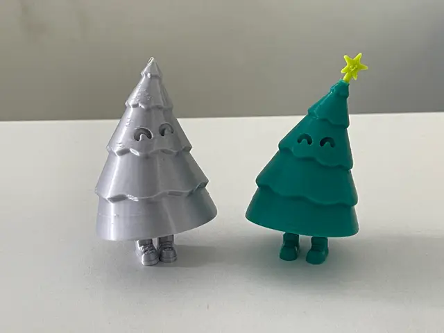 Cute Christmas tree with shoes (print in place) — modelo 3D
