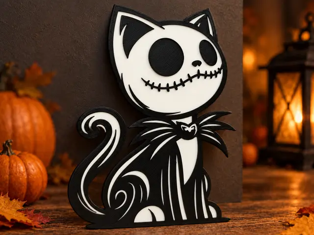 Jack Skellington Cat – Halloween Decoration — modelo 3D