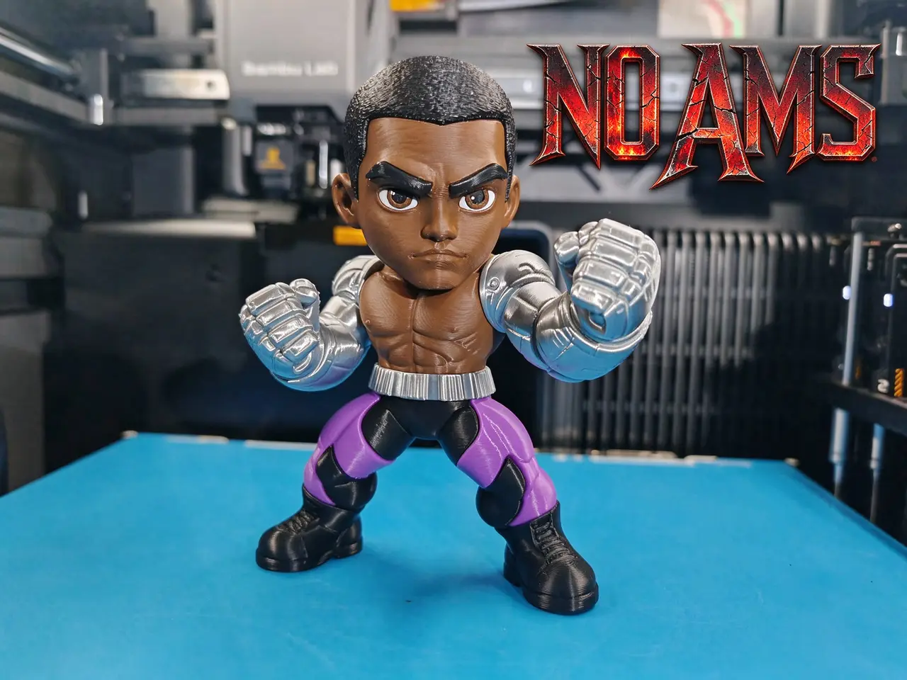 Q版真人快打 杰克斯 JAX 分件打印（无需AMS） — modelo 3D
