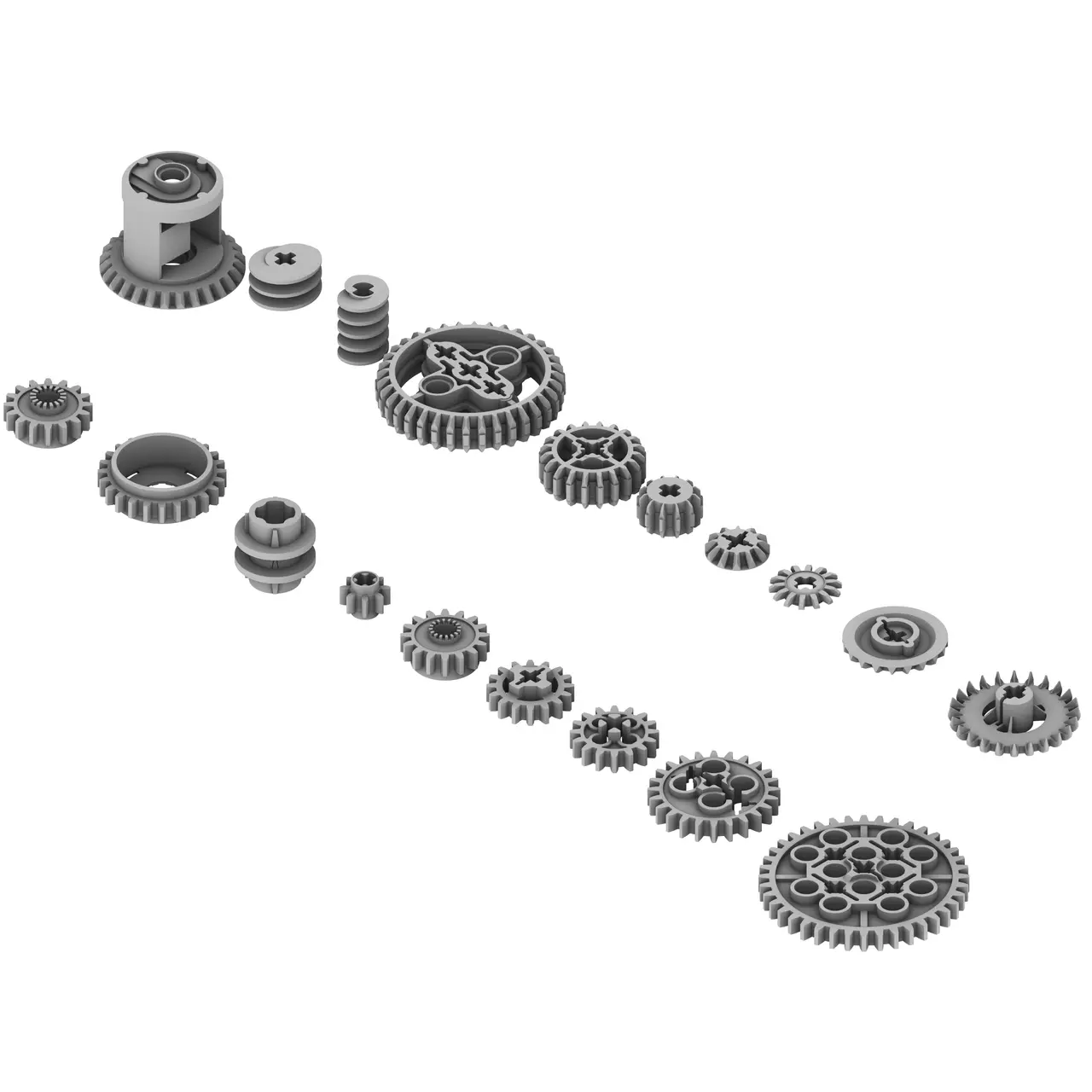 LEGO TECHNIC COMPATIBLE Gears & Differential — modelo 3D