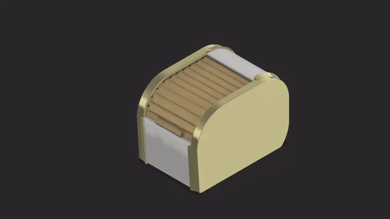 Tambour Style Watch Box — modelo 3D