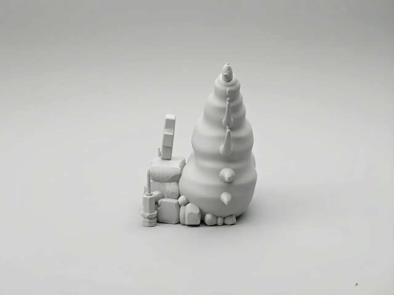 石器时代渔村医院 — modelo 3D