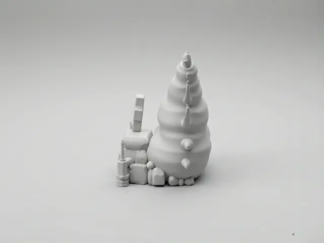 石器时代渔村医院 — modelo 3D