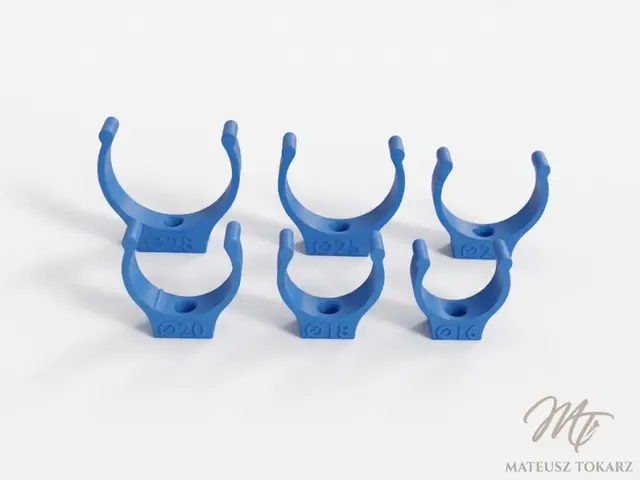 16-28mm Pipe Routing Clips | Snap-Fit M3 — modelo 3D