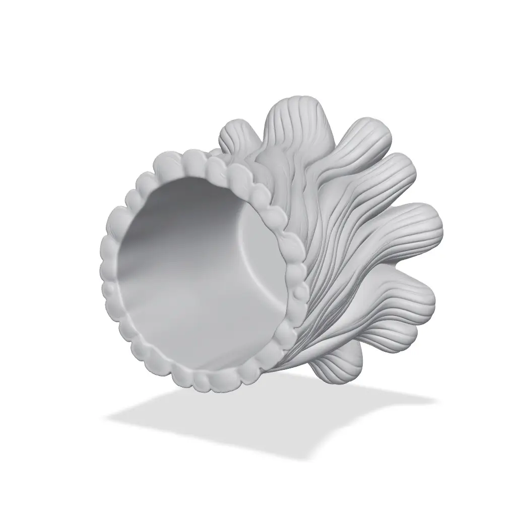 Swirled Wave Pen Holder - Organic Desk Organizer — modelo 3D