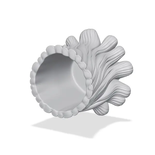Swirled Wave Pen Holder - Organic Desk Organizer — modelo 3D