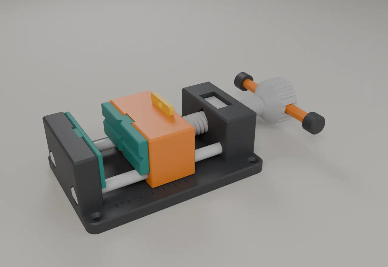 Mini-Schraubstock — modelo 3D