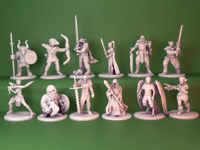 DnD Player Character pack5 miniatures — modelo 3D