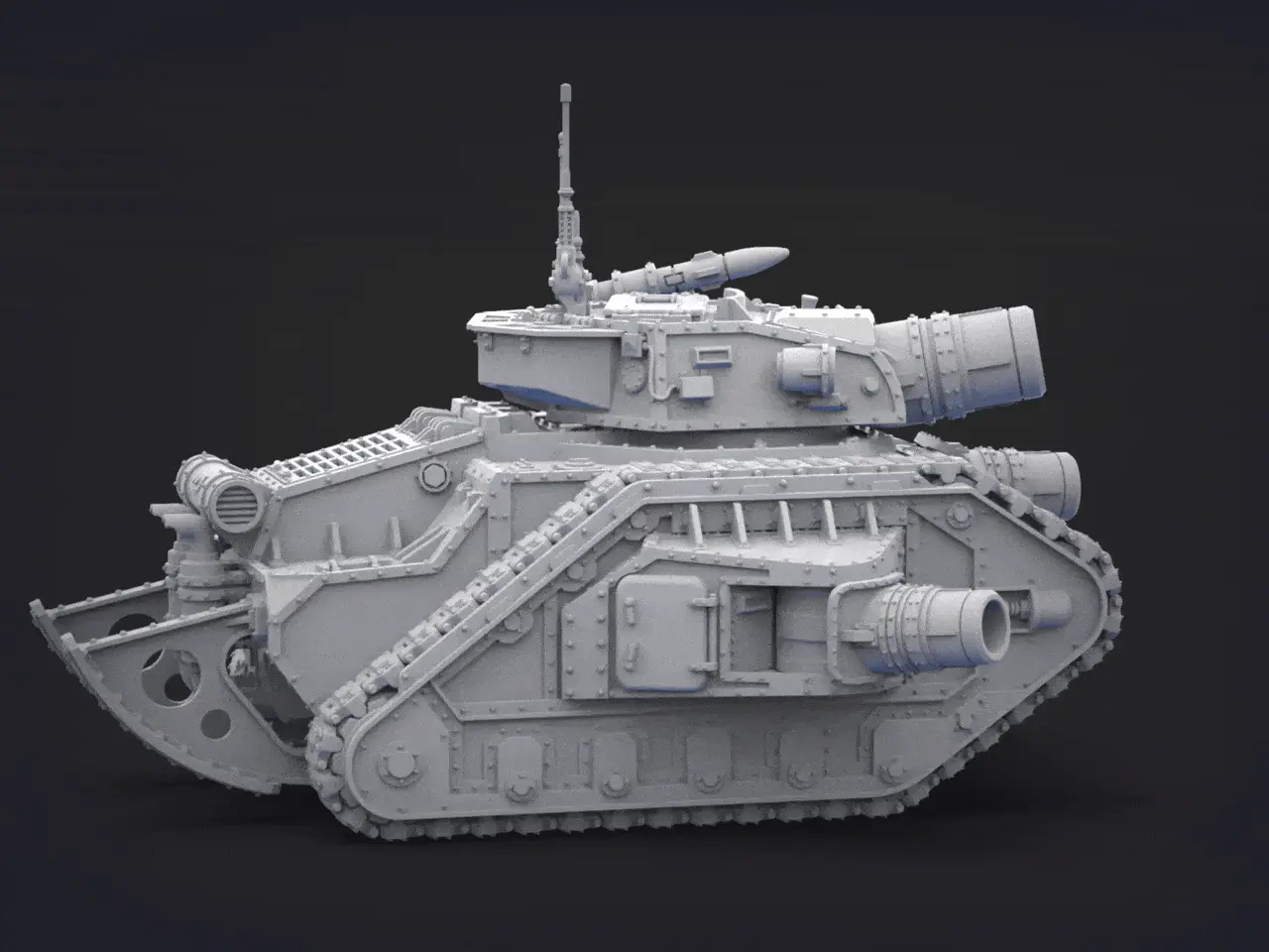 FREE LEMAN RUSS STRIKE TANK AND ADDITIONAL WEAPONS ( FROM 30K TO 40K ) — modelo 3D