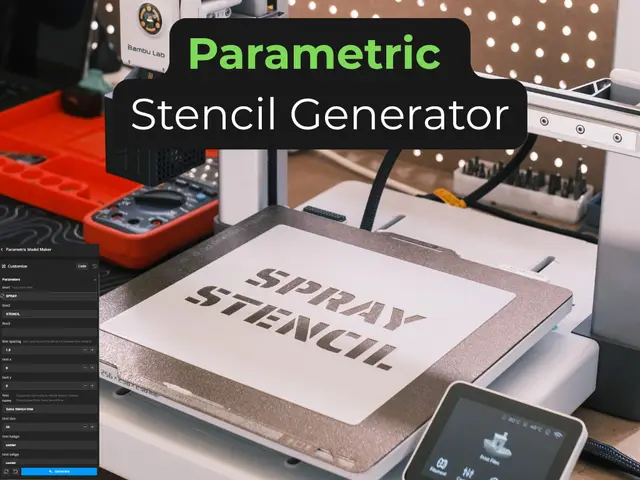 Customizable spray stencil text box — modelo 3D