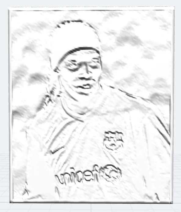 ronaldinho lithophane — modelo 3D