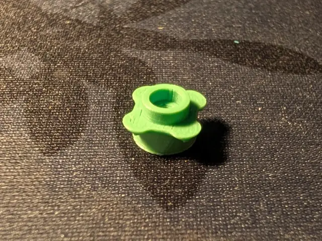 1x1 Plant, Flower, flat Round with 4 Petals 33291 — modelo 3D