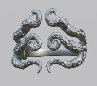 Octopus Bangle / Ring — modelo 3D