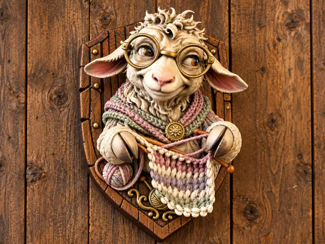 Strickliesel – Knitting Sheep Wall Trophy — modelo 3D
