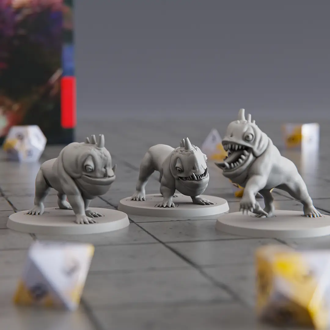 Tshumbla Pack - 4 Dog Creature Miniatures — modelo 3D