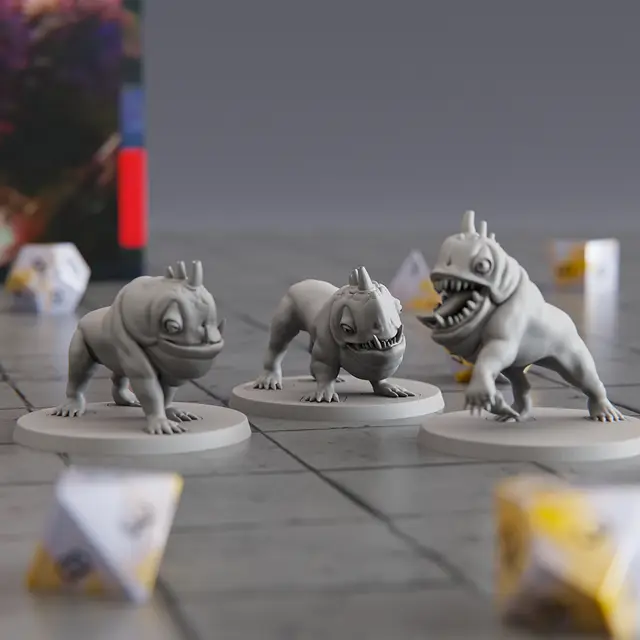 Tshumbla Pack - 4 Dog Creature Miniatures — modelo 3D