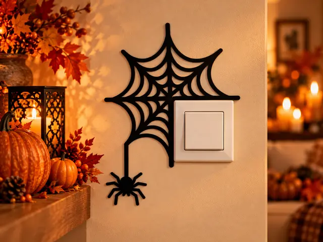 Halloween Spider Web Light Switch Wall Art – Spooky Switch Decor — modelo 3D