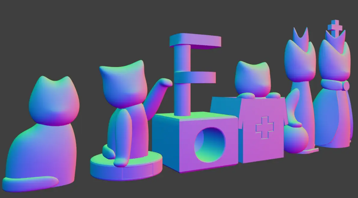 Cat Chess — modelo 3D