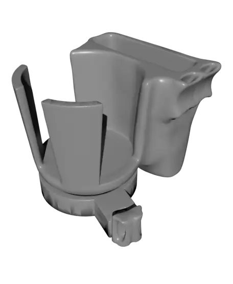 Wheelchair Cup + Phone Holder — modelo 3D