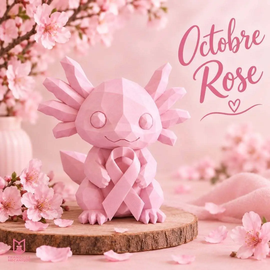 Axolotl Octobre Rose — modelo 3D