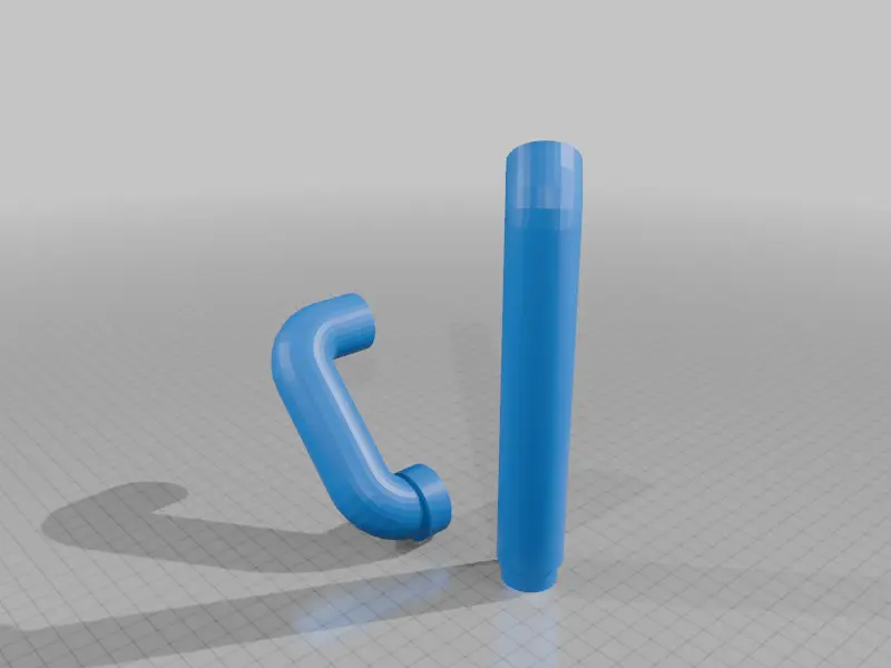 Exhaust pipe for the 3d printed reed valve assembly. — modelo 3D