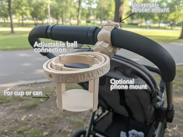 Gyroscopic Cup Holder for Stroller — modelo 3D