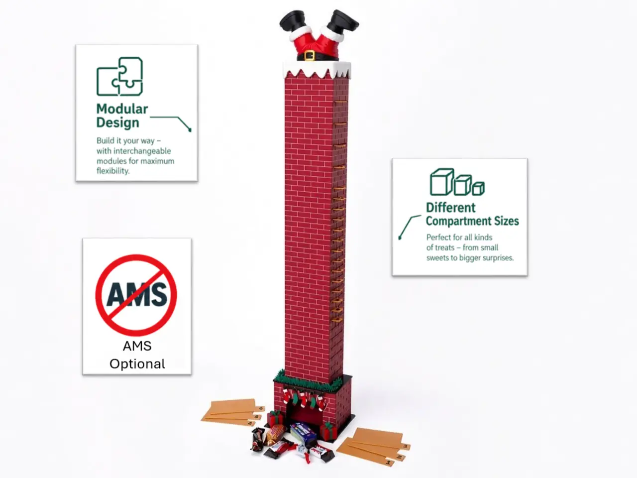 Modular Christmas Advent Calendar — modelo 3D
