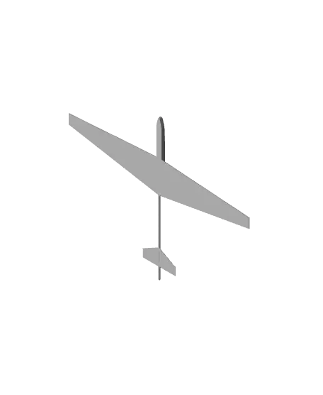 Slope Glider for Hand and Rubber Band Start — modelo 3D