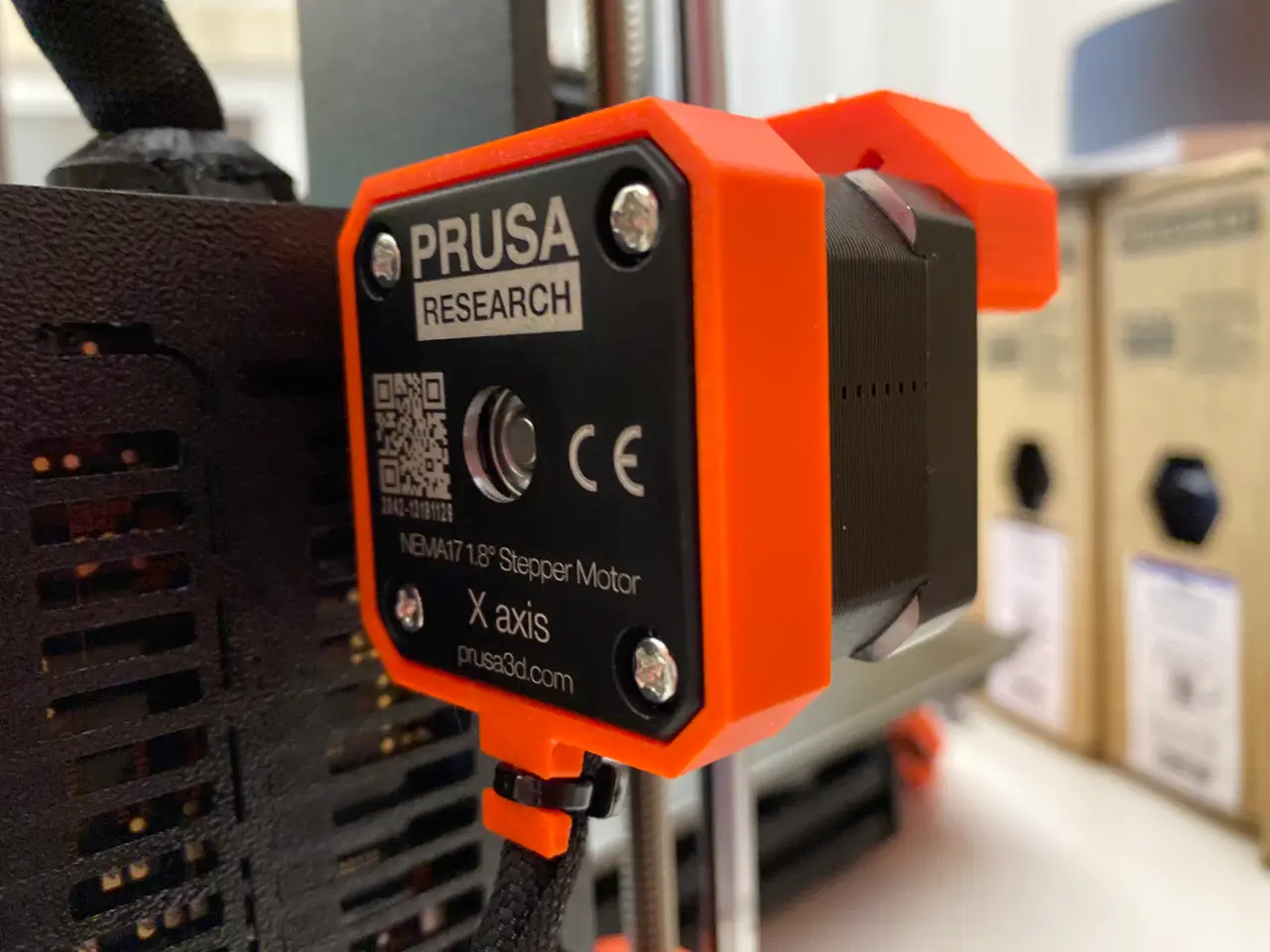 Prusa MK3 / MK4 X-motor cable protection — modelo 3D