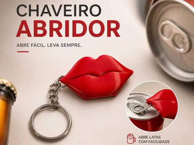 Chaveiro Abridor de Lata - Modelo Beijo — modelo 3D