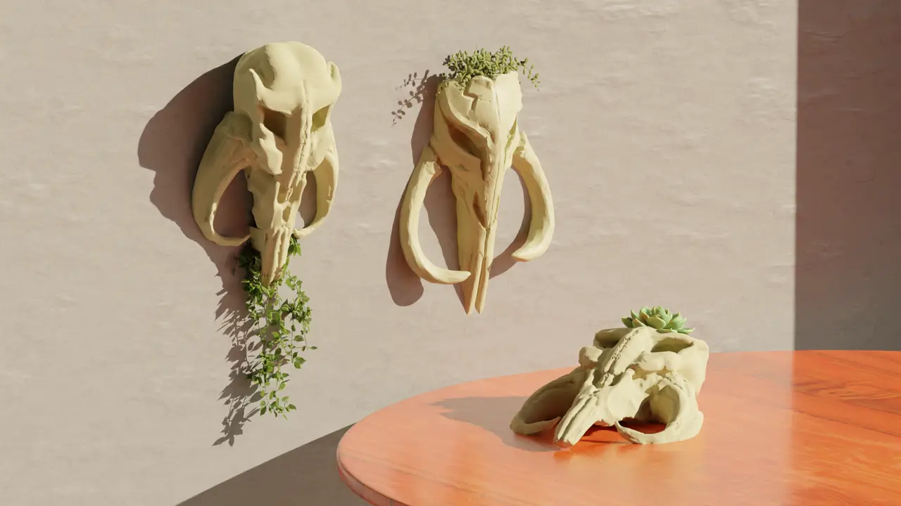 Mythosaur Skull (The Mandalorian) - Star Wars Pot Plant Set — modelo 3D