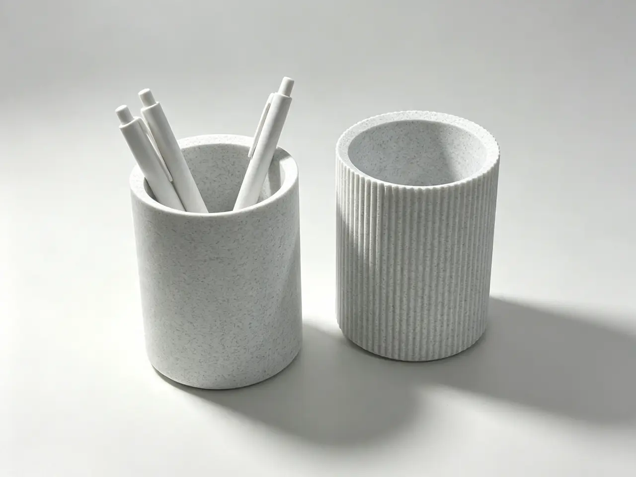 简约笔筒2款 — modelo 3D