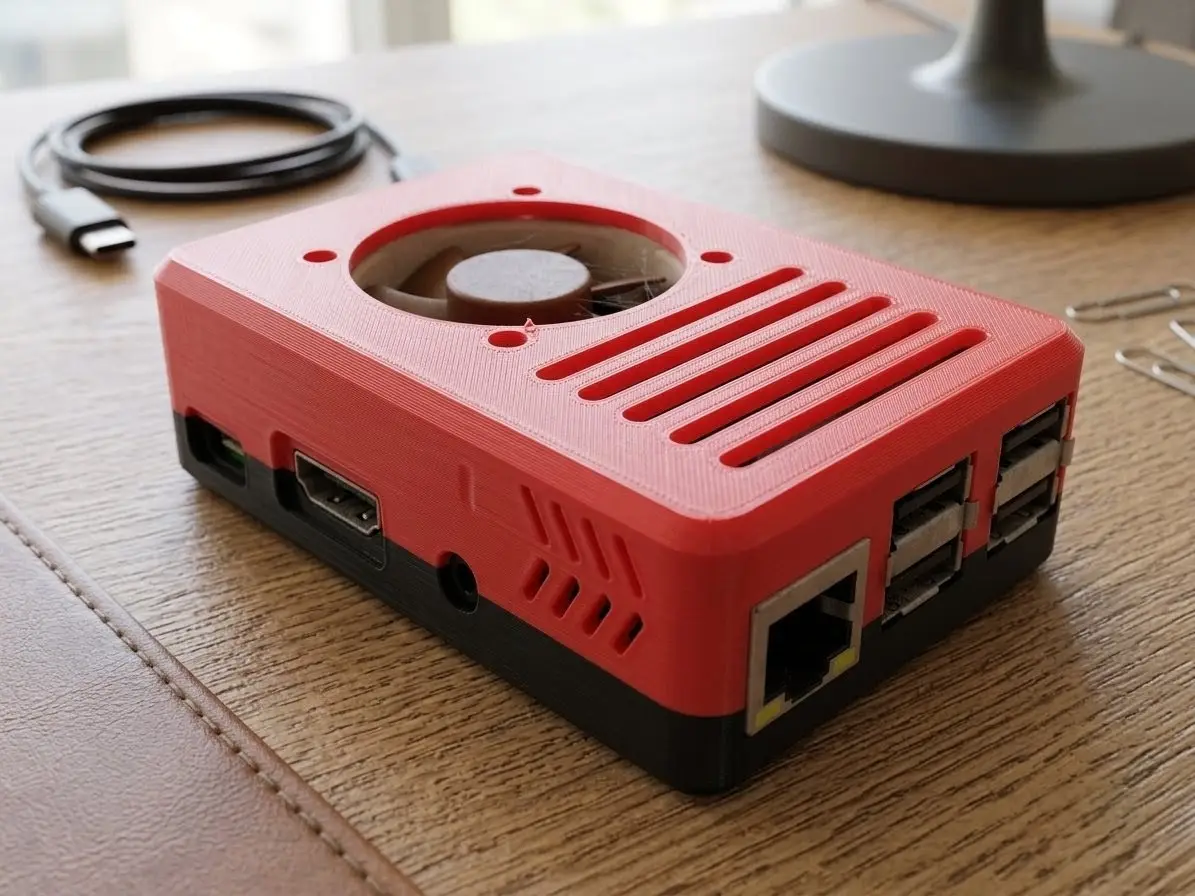 Raspberry Pi 3B/+ case with fan — modelo 3D