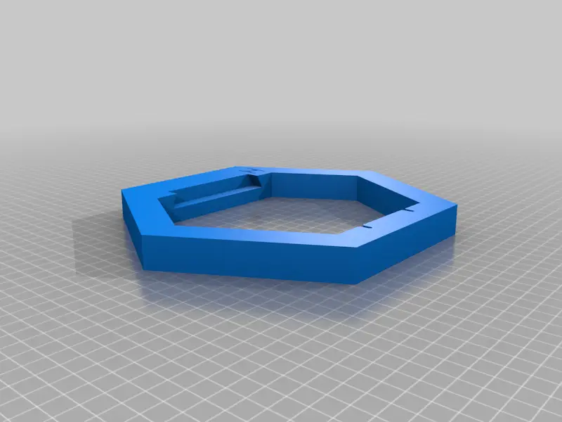 Wall mounted modular hexagon shelf — modelo 3D