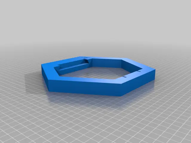 Wall mounted modular hexagon shelf — modelo 3D