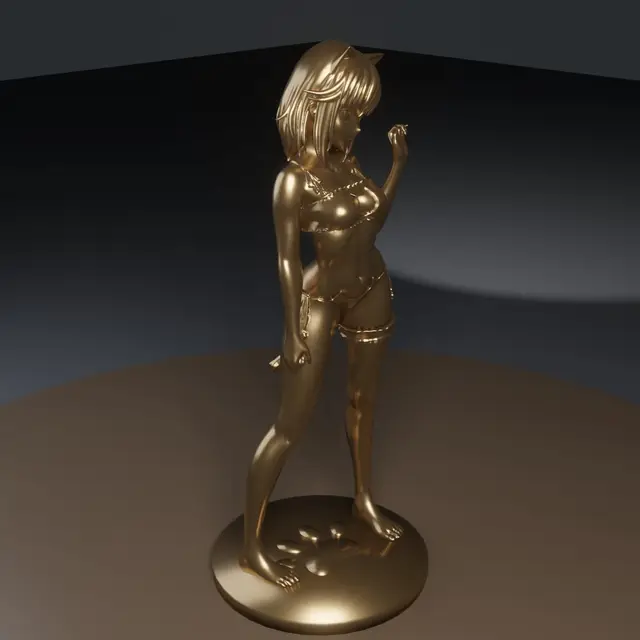 Nekolin Ver. 2 - 17-Part Anime Catgirl Garage Kit — modelo 3D