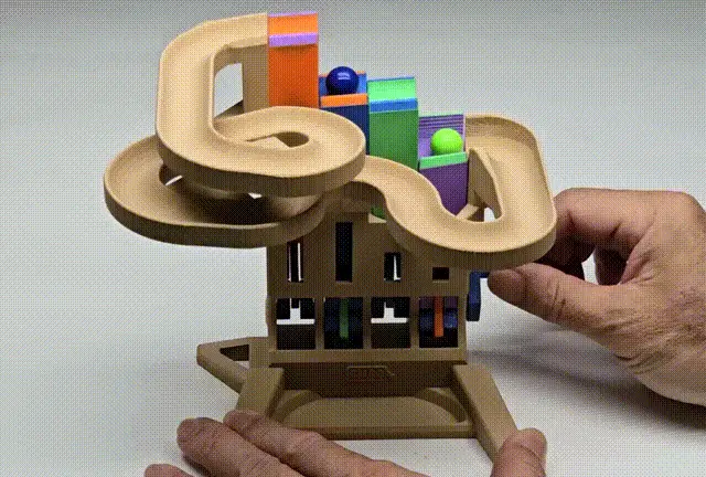 升降梯彈珠軌道 — modelo 3D