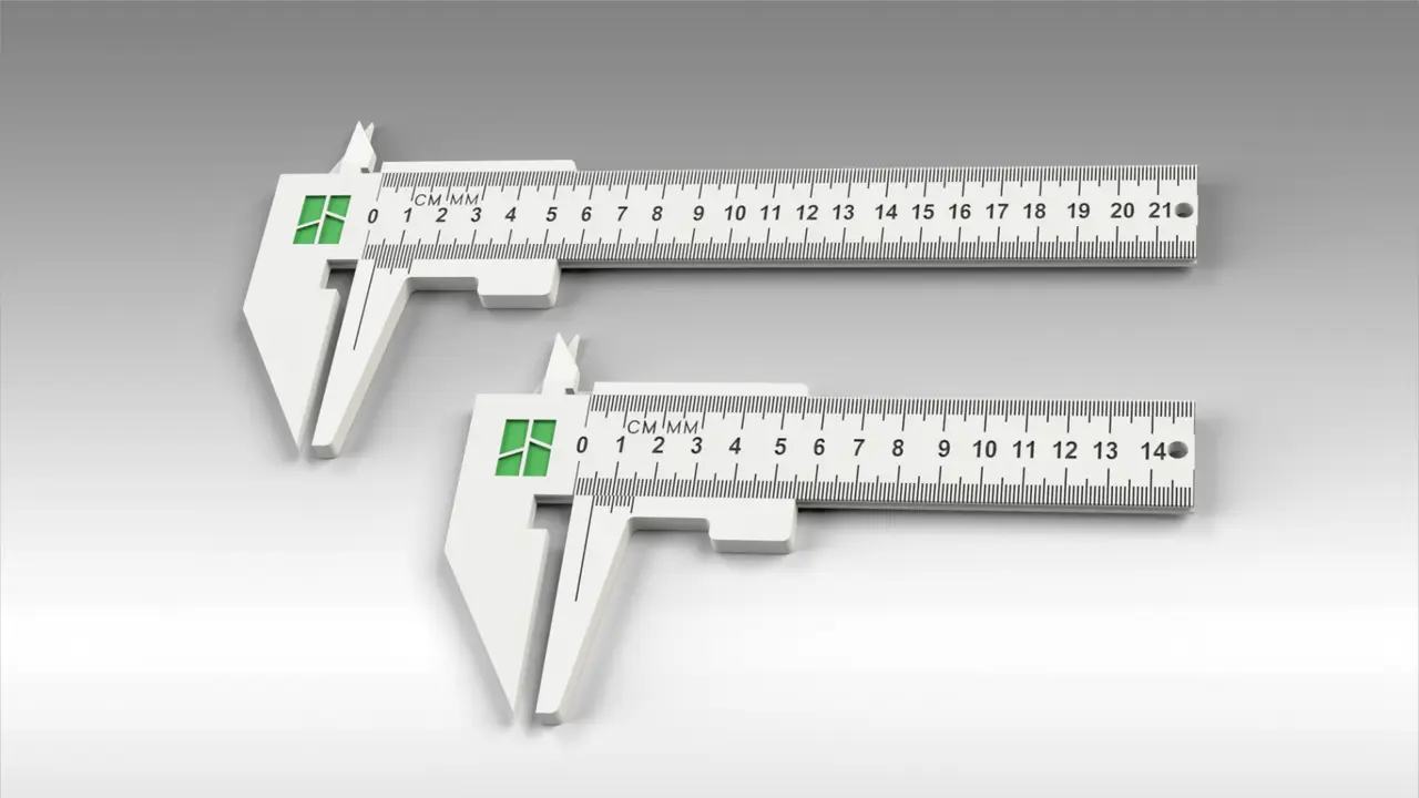 Vernier Caliper Ruler - Two Lengths — modelo 3D