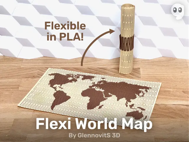 Flexi World Map (flexible world map) — modelo 3D