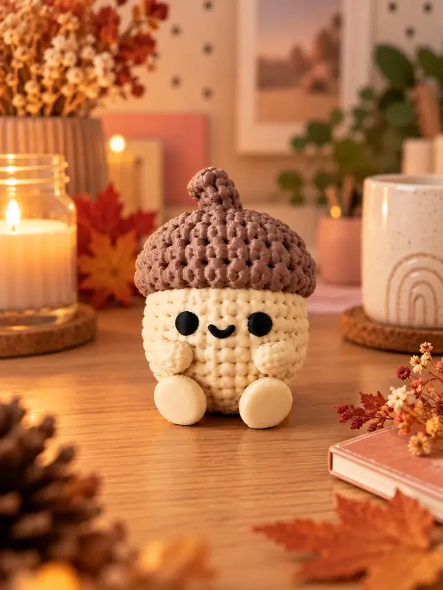 Knitted Acorn - Cozy Autumn & Winter Decor — modelo 3D