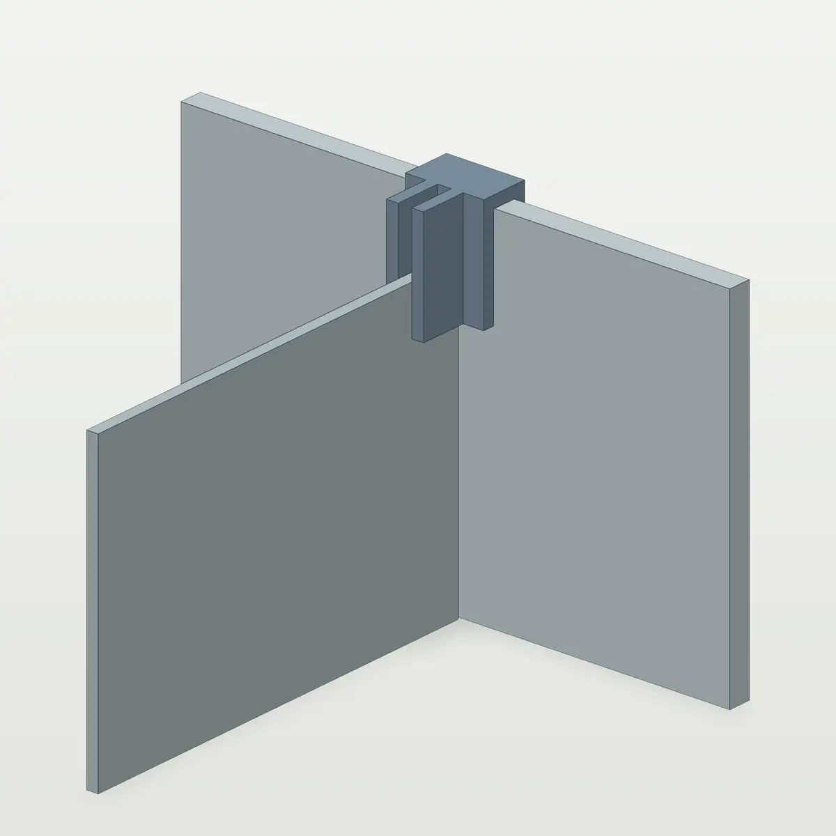 Aquarium Divider Clips and Feet for 2-4 mm Sheet — modelo 3D