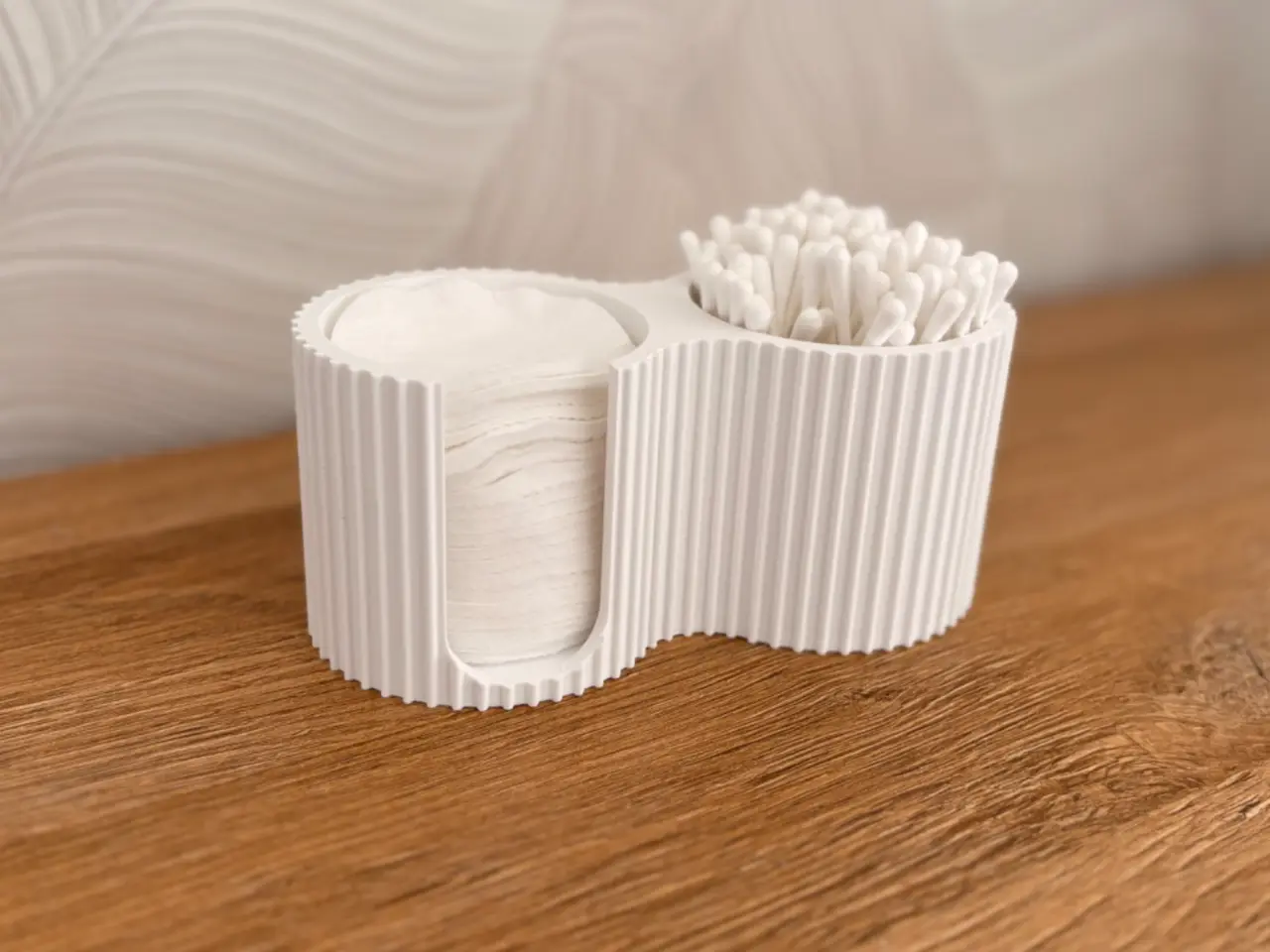 Pads & Swabs Holder Ribbed Bath Organizer — modelo 3D