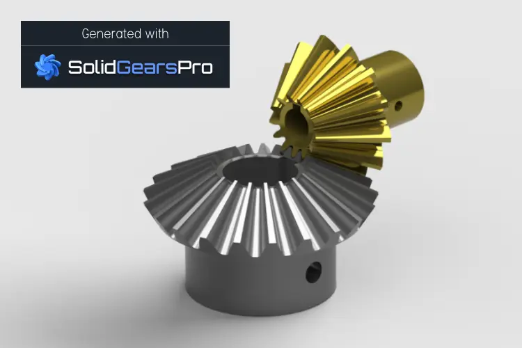 Straight Bevel Gear Set — modelo 3D