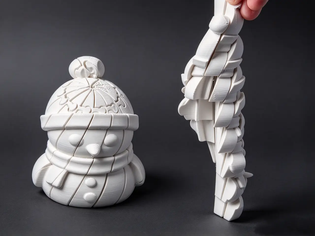 伸缩滑溜圣诞雪人解压玩具 — modelo 3D
