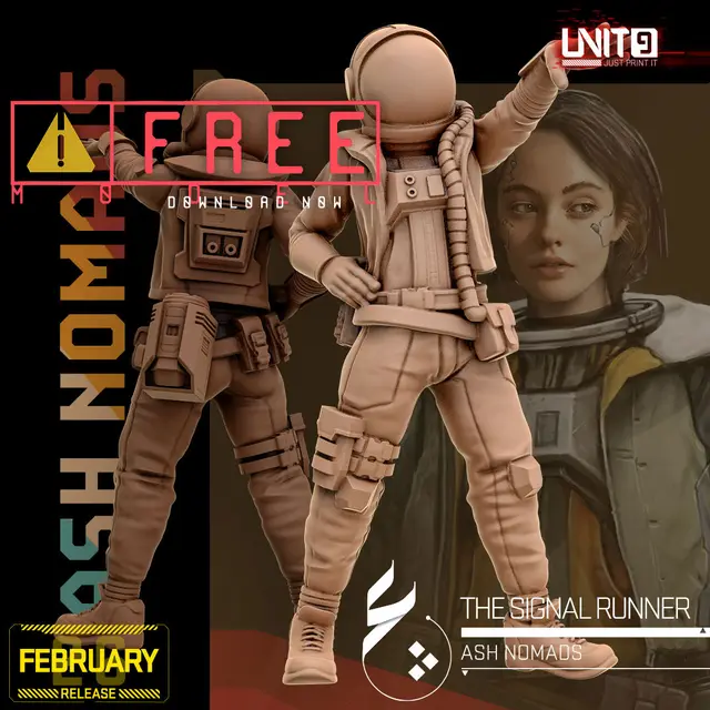 Cyberpunk - The Signal Runner - Ash Nomads - FREE model — modelo 3D