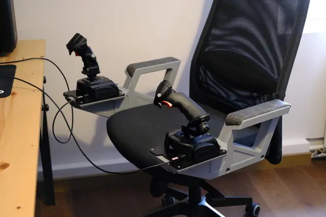 Armrests with joystick holder for Ikea Markus chair — modelo 3D